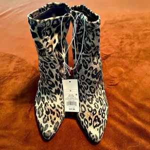 A New Day Velvet Animal Print Booties